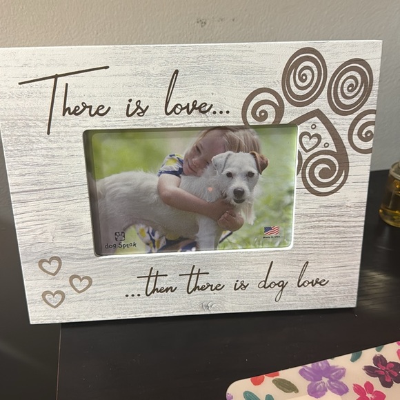 NWT Dog love wooden 4x6 horizontal picture photo frame - Picture 2 of 6